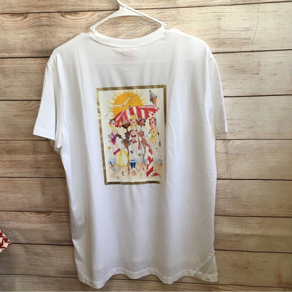 NEW WITH TAGS BADGLEY MISCHKA ORIGINAL ARTWORK TSHIRT IN WHITE‎ - Picture 6 of 10